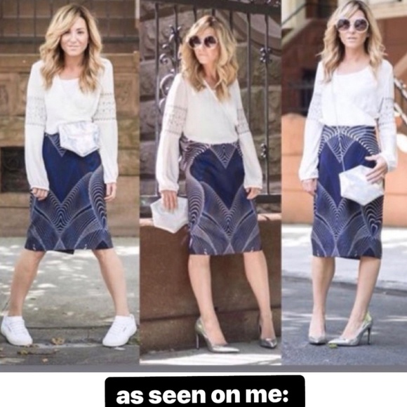 C/MEO COLLECTIVE pencil Skirt unique print. XS - Picture 1 of 5